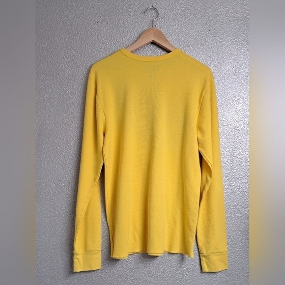 Vintage Fox Racing Spell Out Distressed Thermal Knit Long Sleeve T-Shirt - Picture 3 of 6